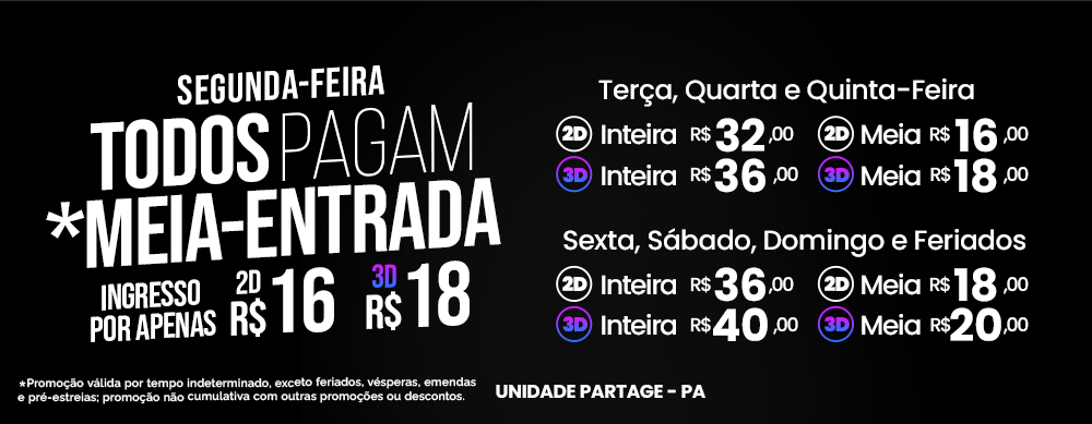 Valores dos Ingressos