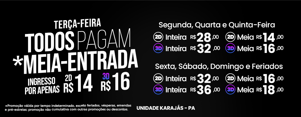 Valores dos Ingressos